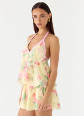Read Your Mind Mini Dress - Lemon Soleil
