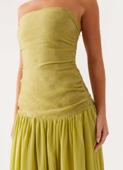 Dreamer Maxi Dress - Lime Zest