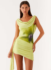 Good Fortune Mini Dress - Lime