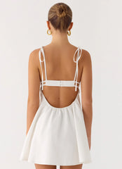 Take Me High Mini Dress - White