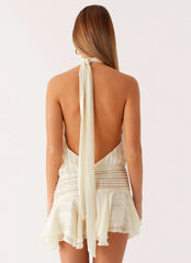 Willow Chiffon Mini Dress - Ivory