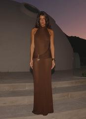 Saoirse Knit Maxi Dress - Chocolate