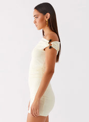 Seraphina One Shoulder Mini Dress - Yellow
