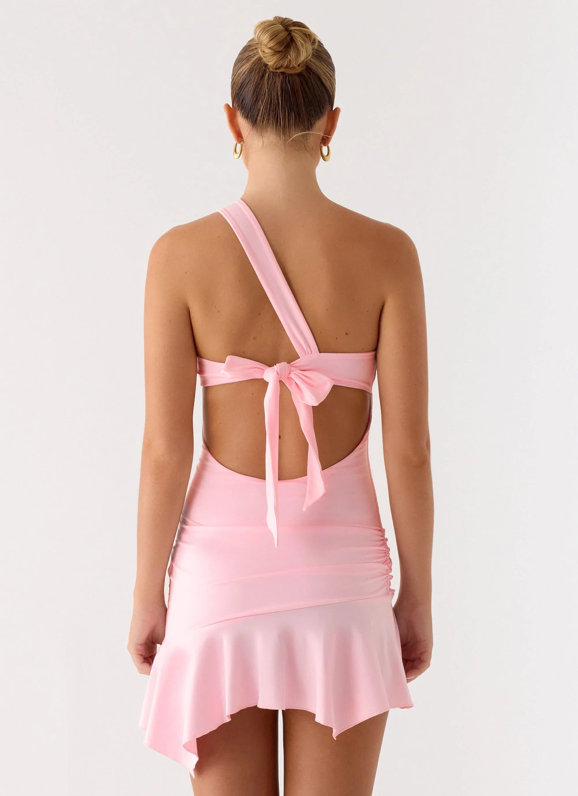 Not Your Fan Cut Out Mini Dress - Pink