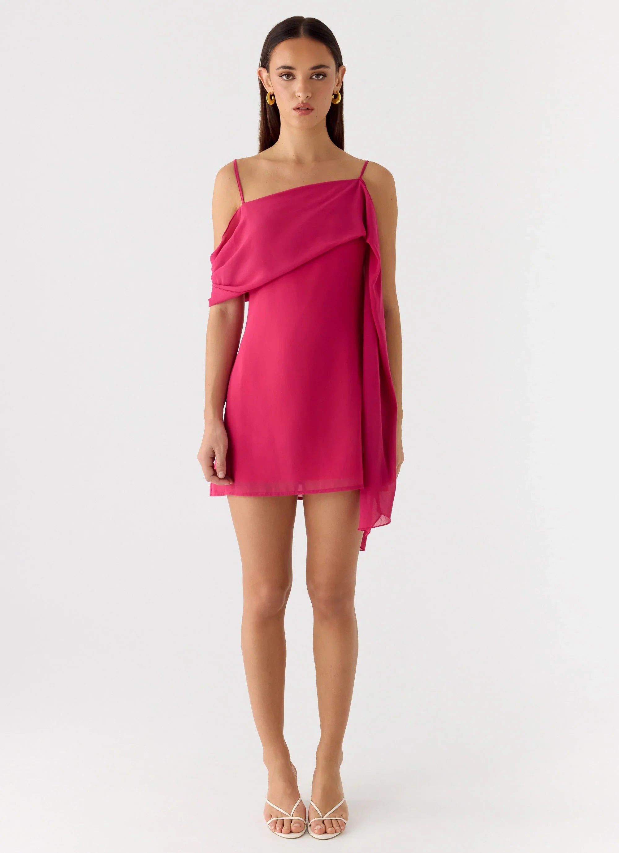 In Your Place Mini Dress - Fuchsia