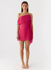 In Your Place Mini Dress - Fuchsia