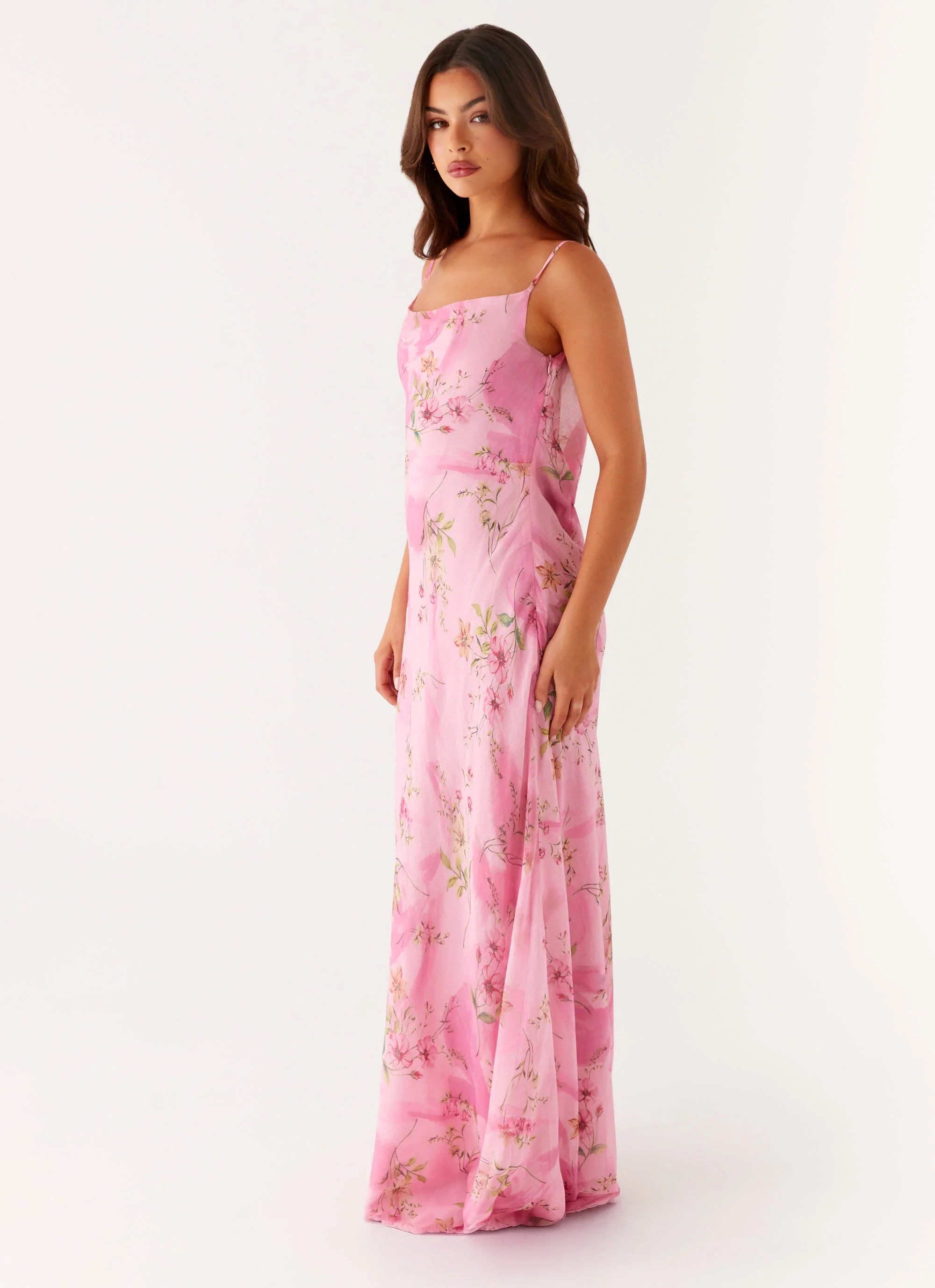 Orlando Maxi Dress - Pink Floral Print