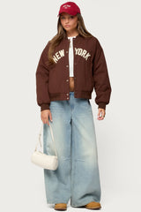 Big Apple Oversized Bomber Jacket