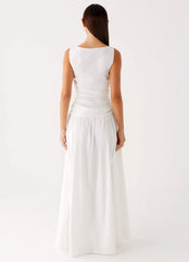 Carmel High Neck Maxi Dress - White
