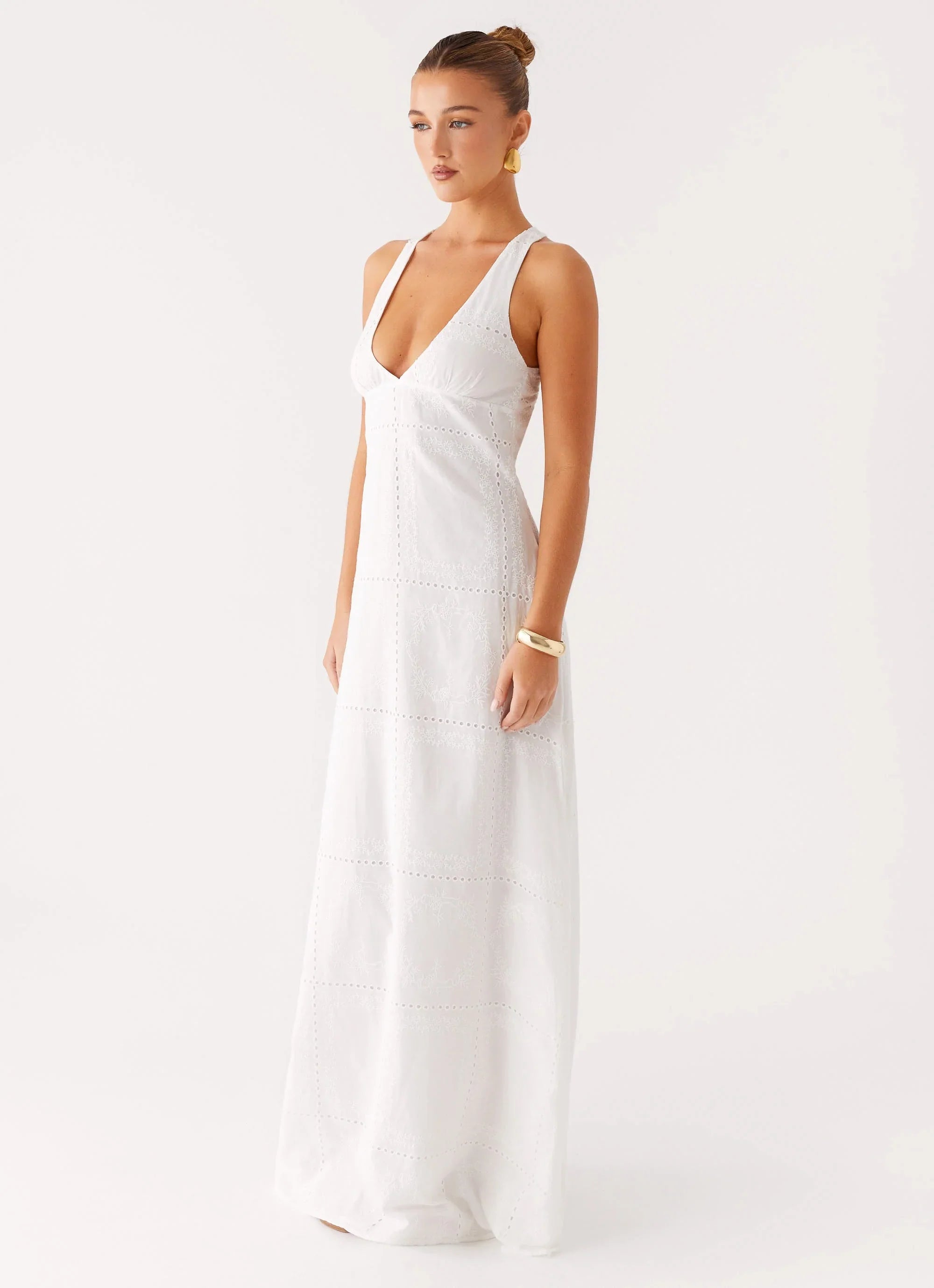 Kiana Halter Maxi Dress - White