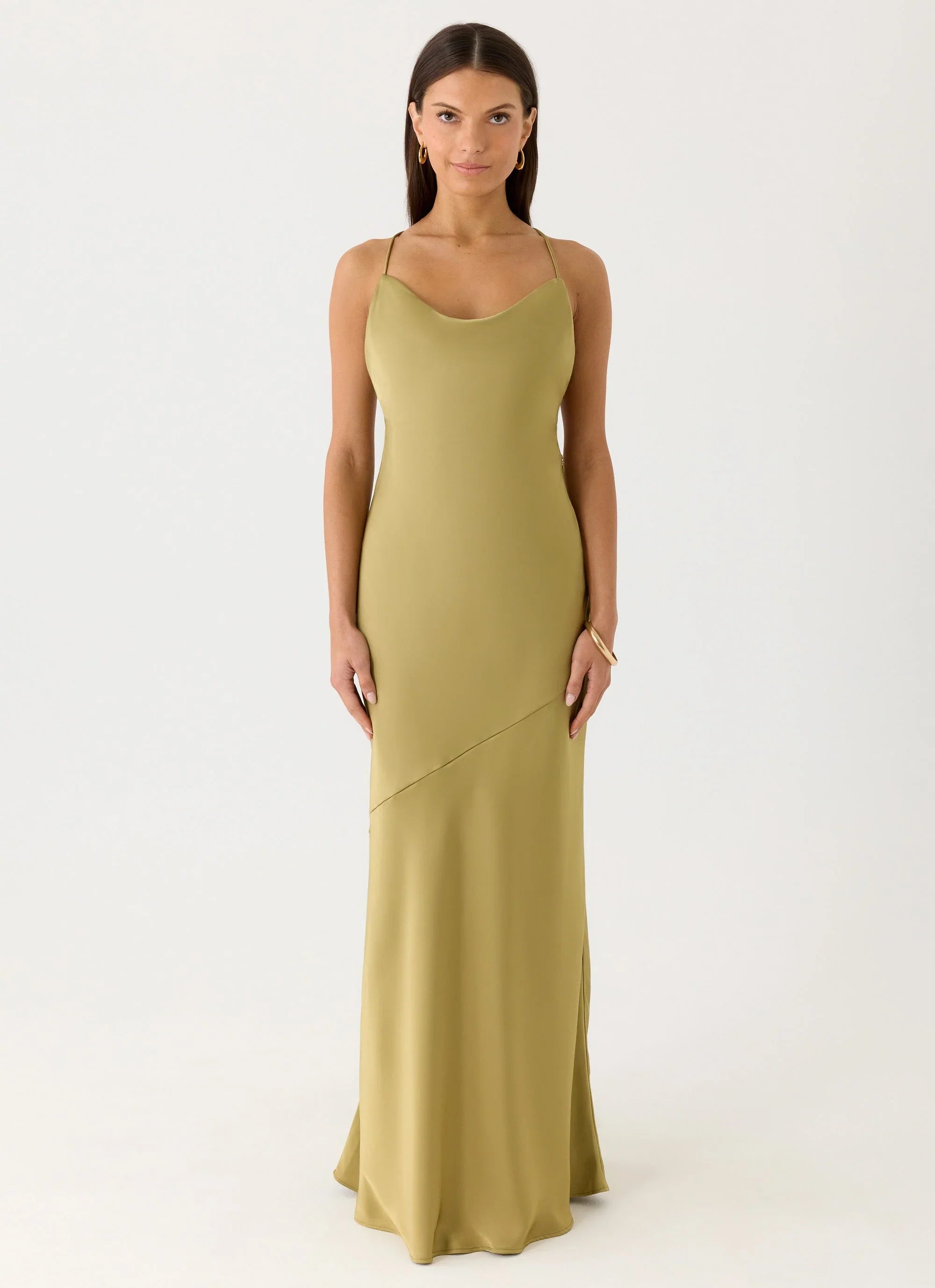 Darius Maxi Dress - Green Olive