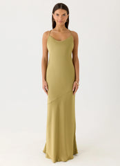 Darius Maxi Dress - Green Olive