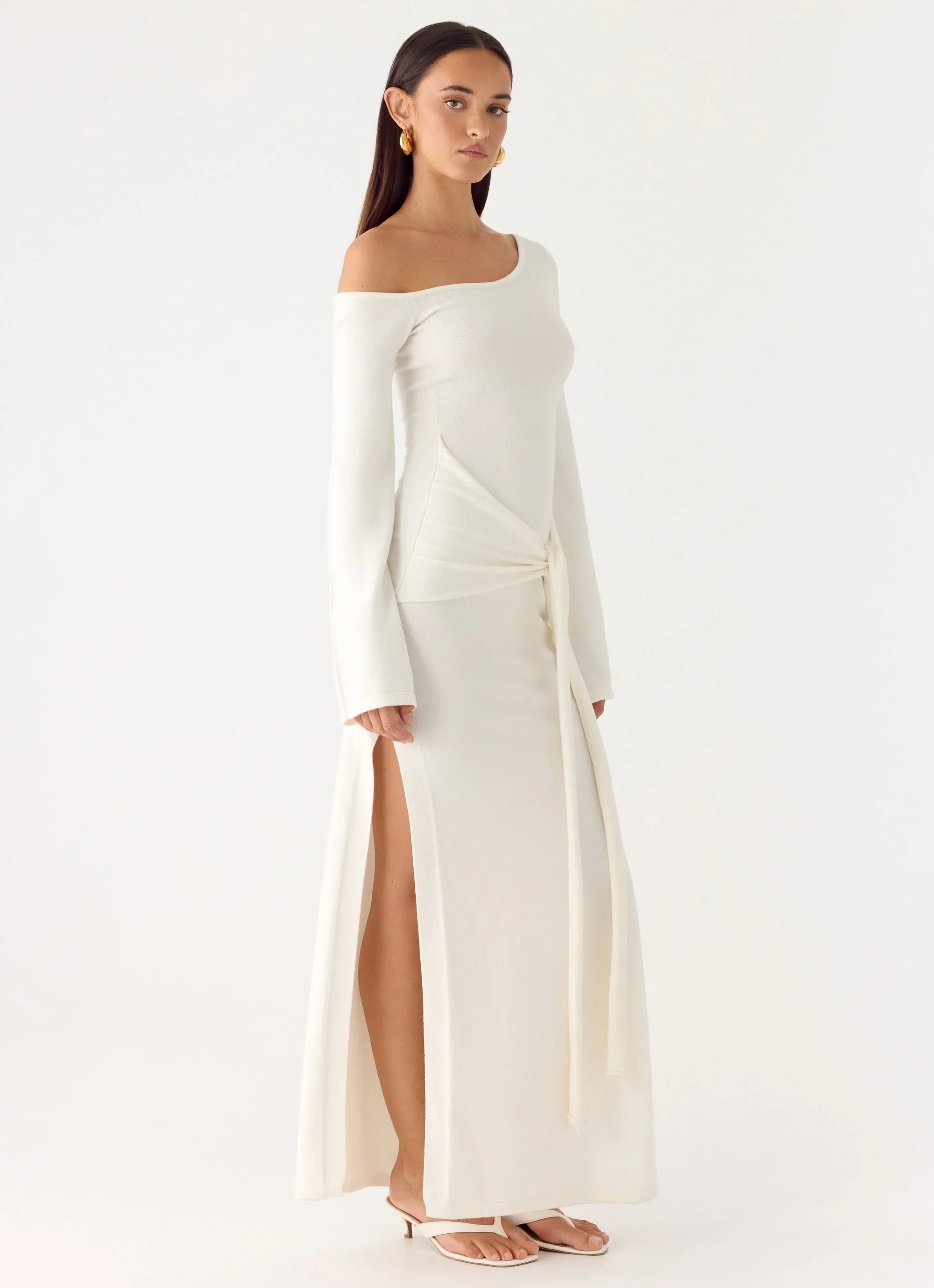 Kova Knit Maxi Dress - White