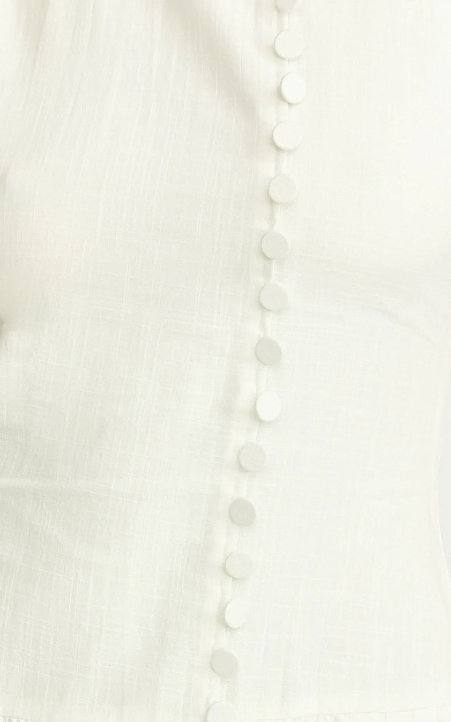 Cortez Mini Dress - High Neck Button Down Dress in White