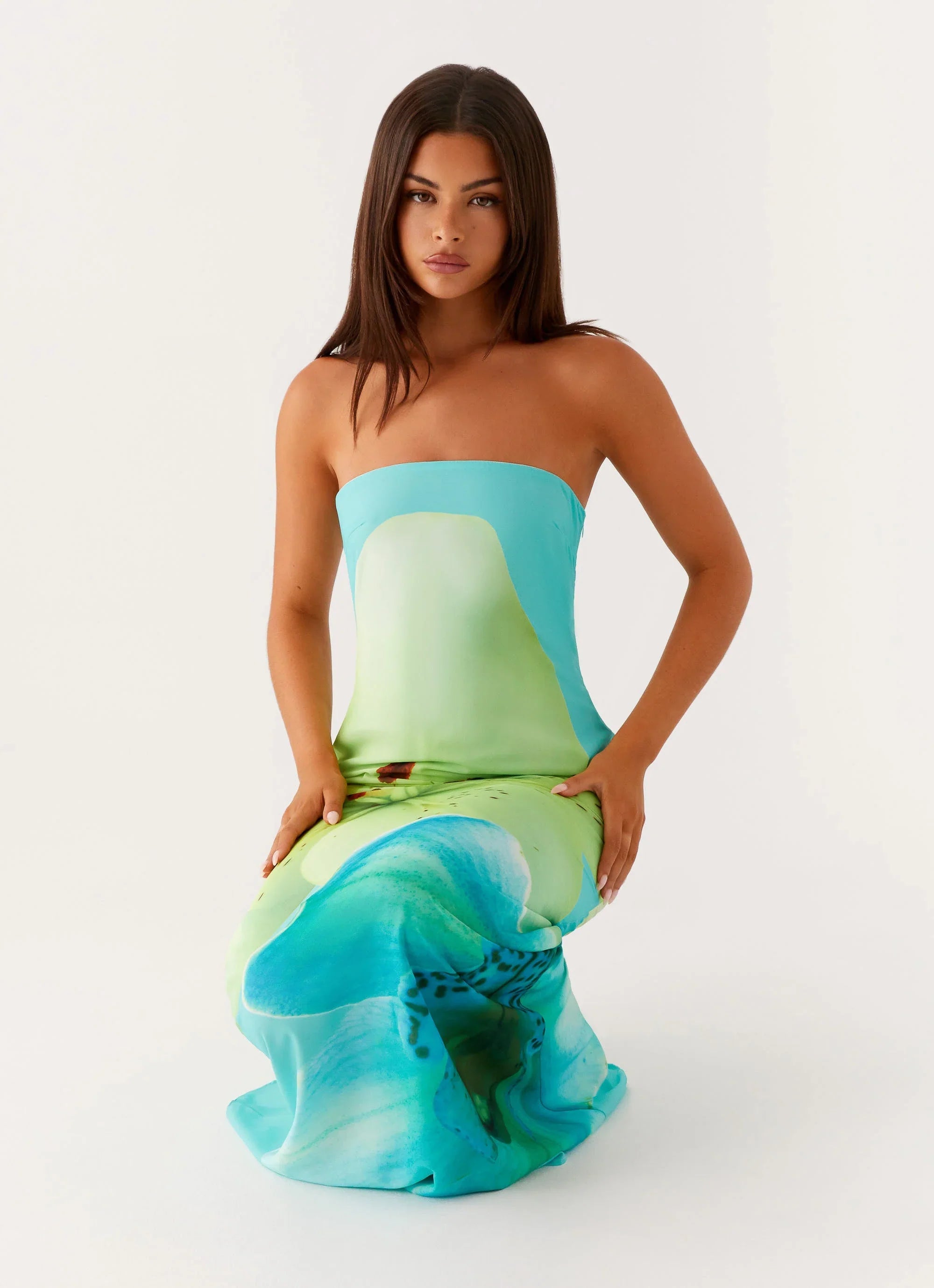 Darcy Maxi Dress - Turquoise Floral