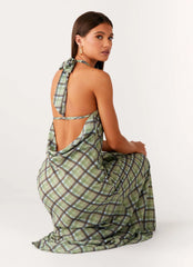 Coralie Maxi Dress - Cedar Check