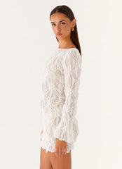 Mia Long Sleeve Dress - Ivory