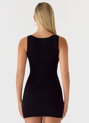Amaris Knit Mini Dress - Black