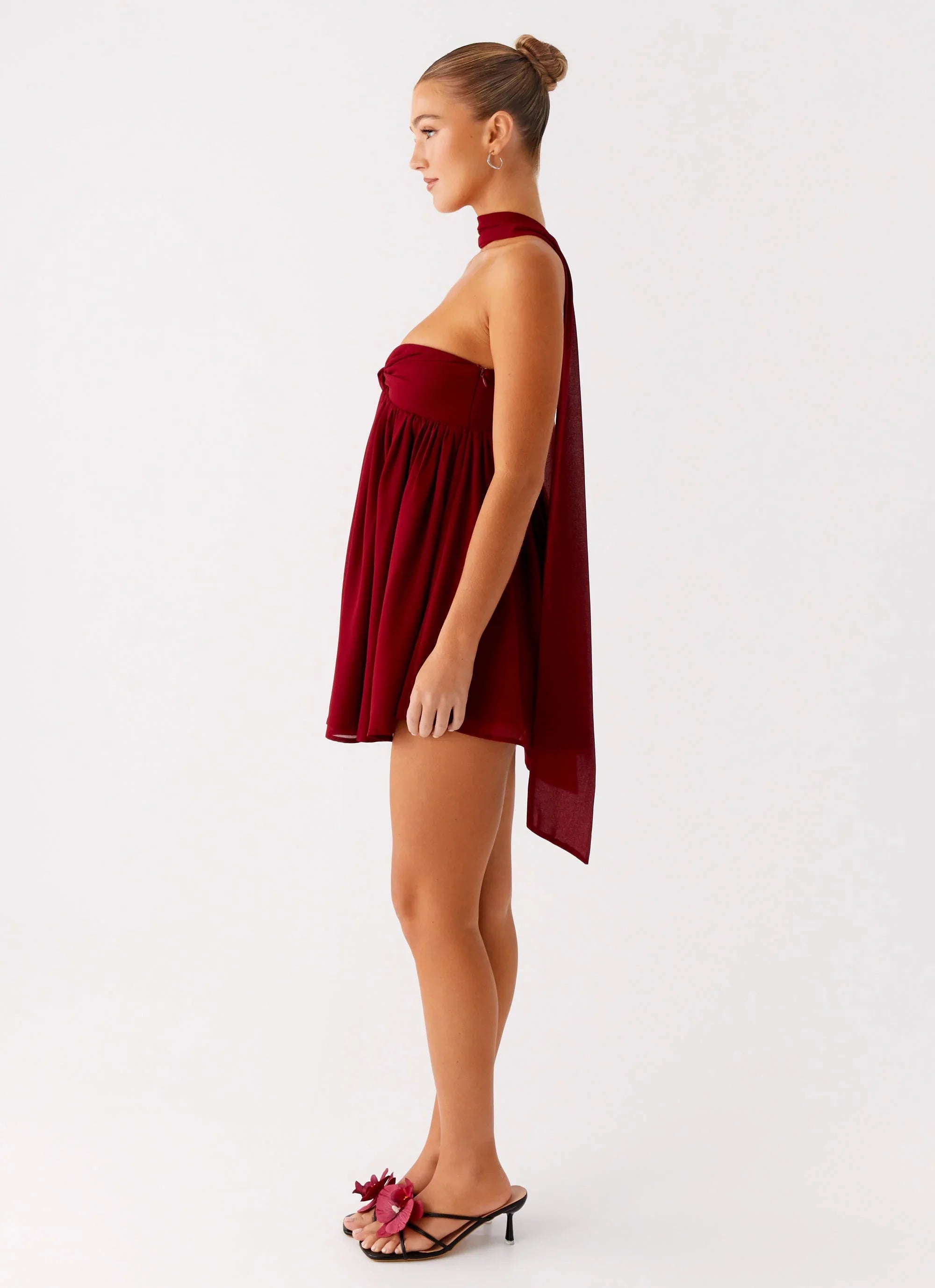 Saturn Mini Dress - Maroon
