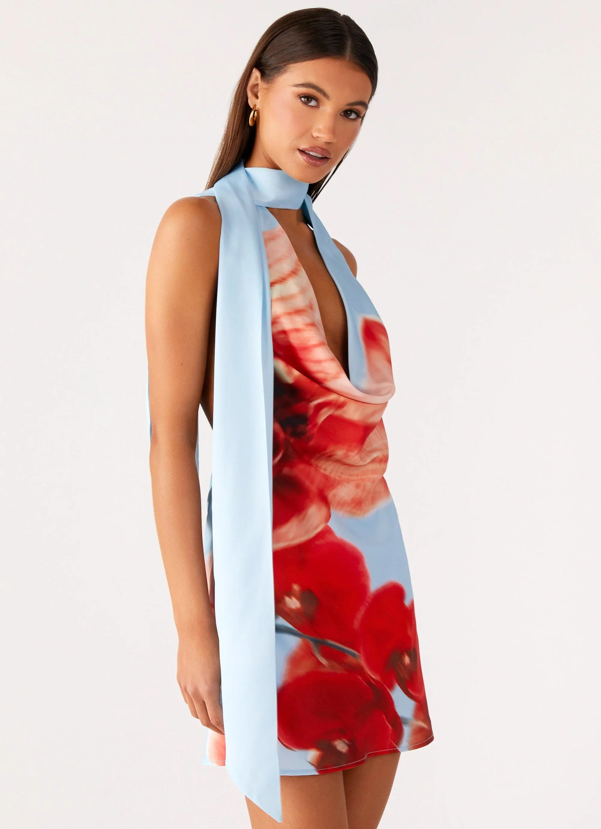 Heidi Mini Dress - Turquoise Bloom