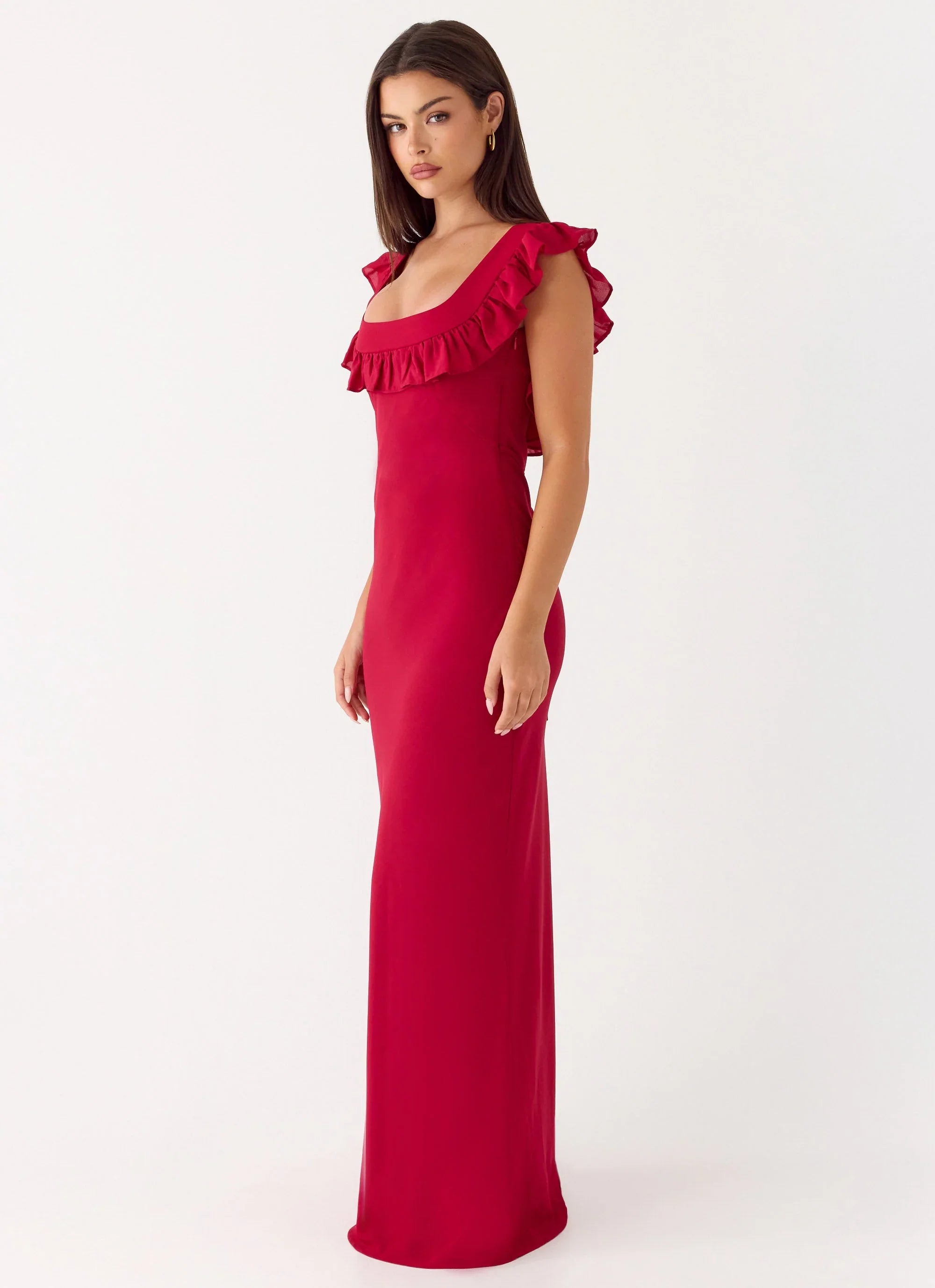 Malina Maxi Dress - Deep Red