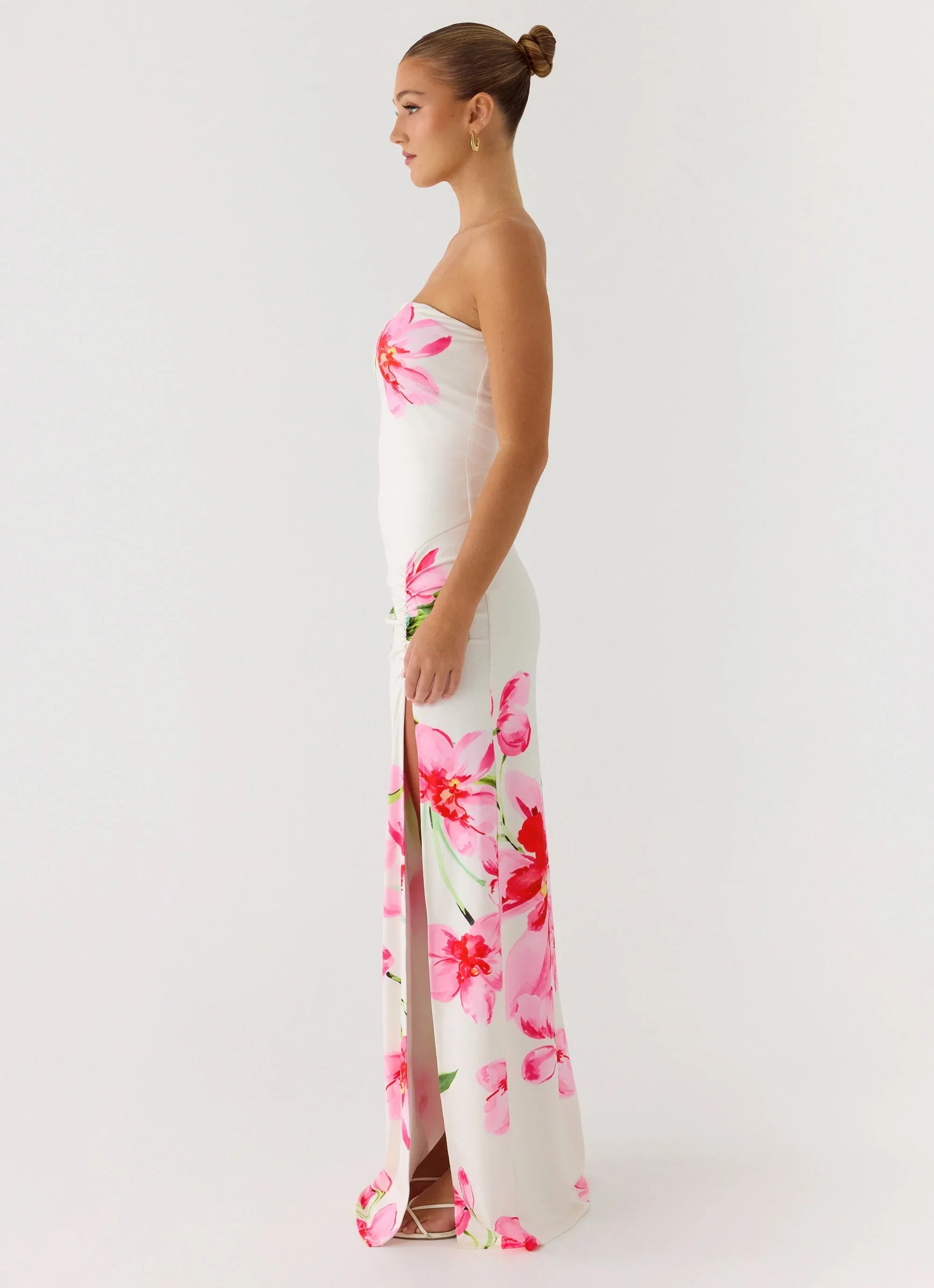 Erivo Strapless Maxi Dress - Ivory Reef