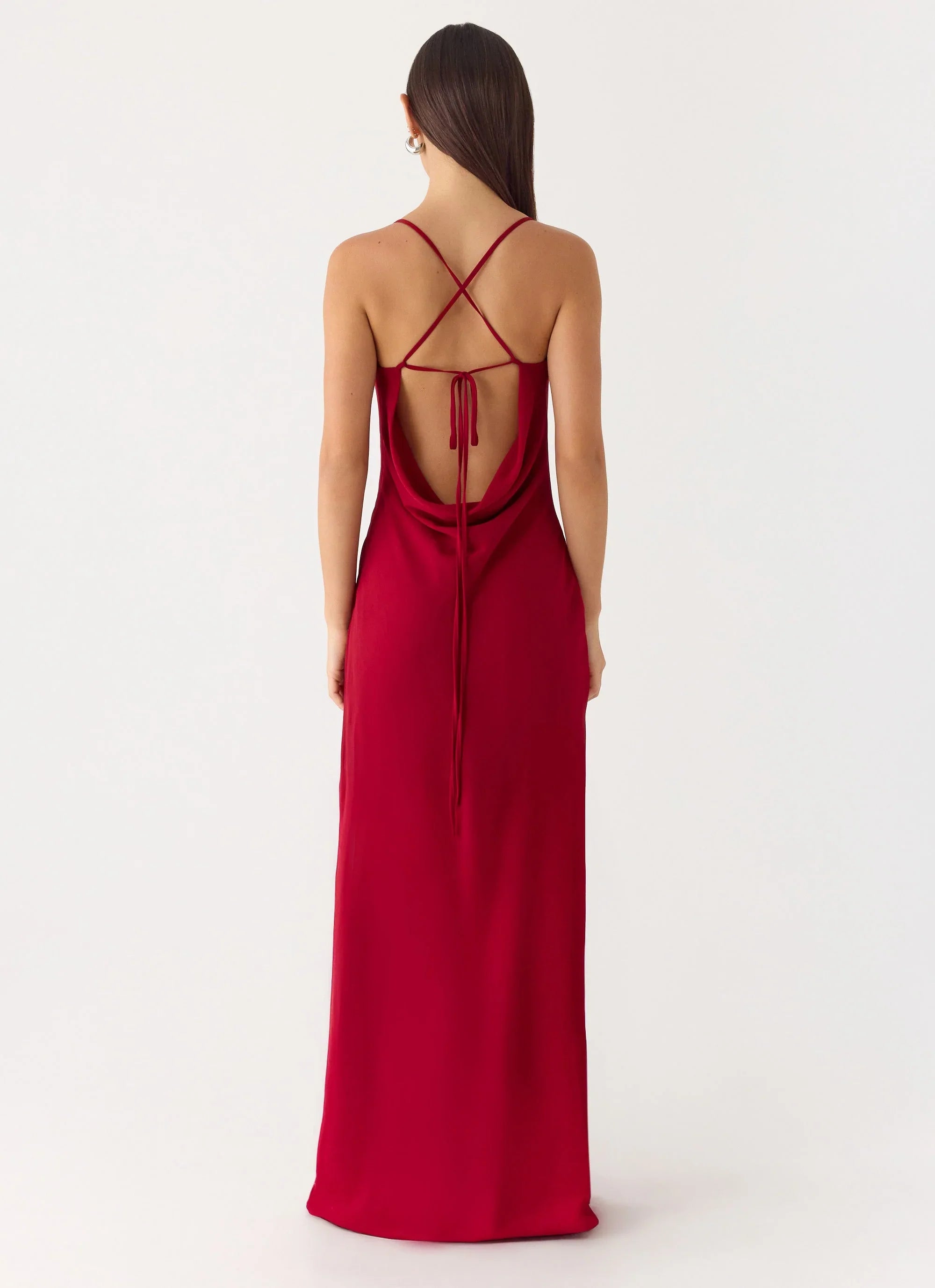 Saria Maxi Dress - Deep Red