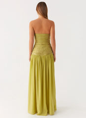 Dreamer Maxi Dress - Lime Zest