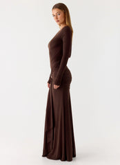 Dray Maxi Dress - Chocolate